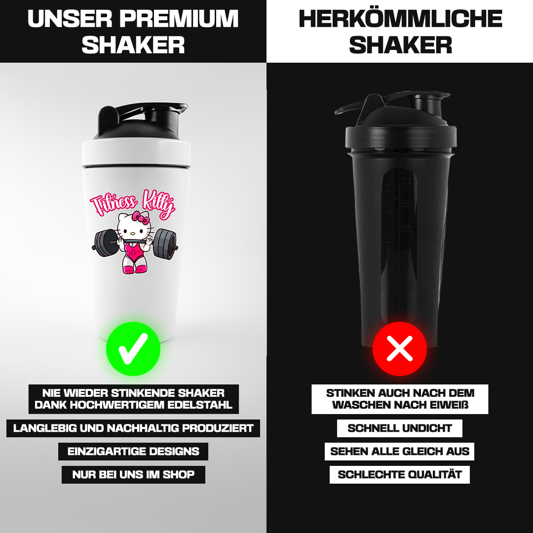 FITNESS KITTY - EDELSTAHL SHAKER