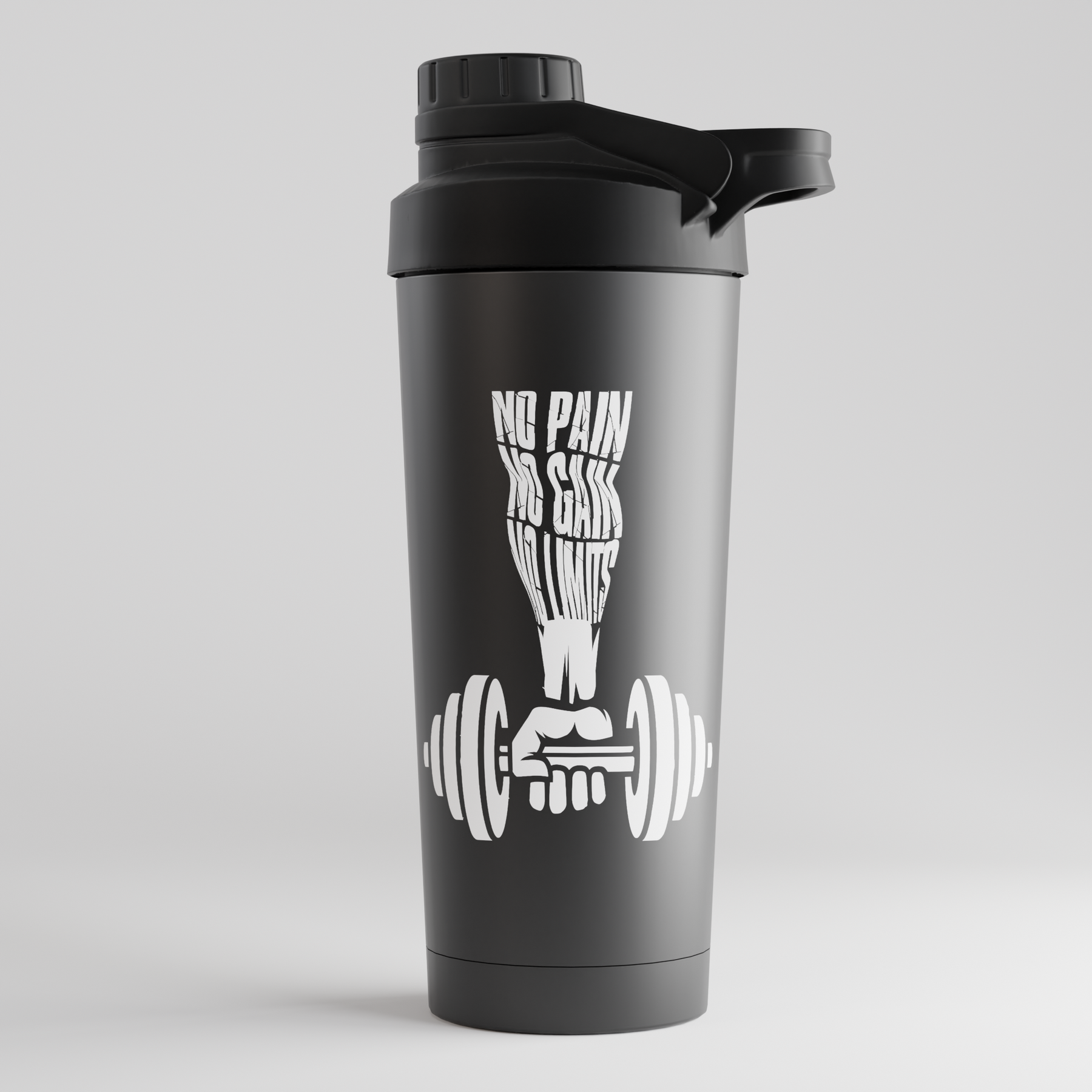 NO PAIN NO GAIN - EDELSTAHL SHAKER