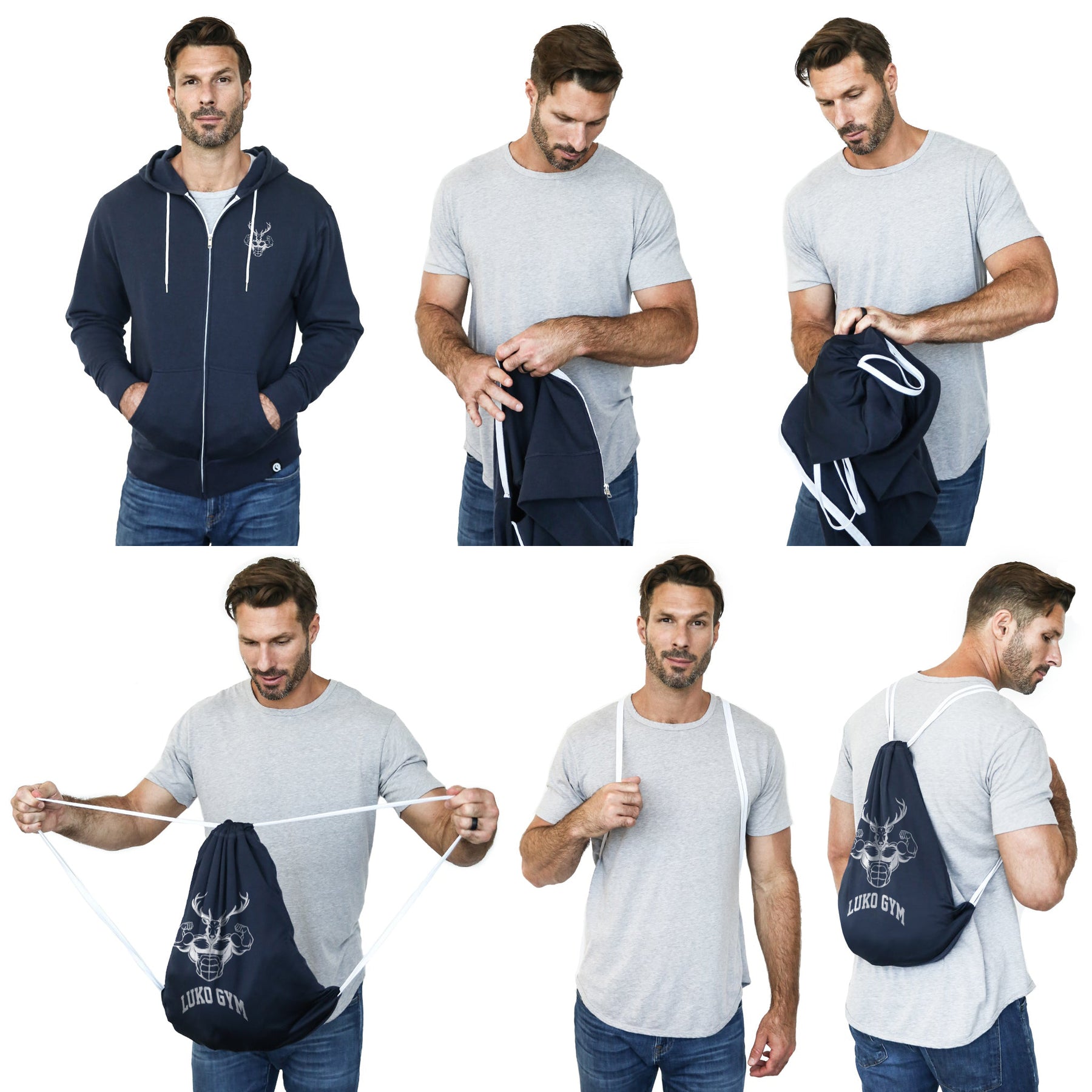 LUKO Flip Zipper UNISEX 2-in-1 wendbarer Rucksack