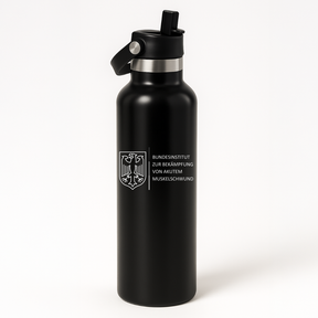 Thermo Edelstahl Sportflasche – 750 ml | Doppelwandig & mit Klapp-Strohhalm