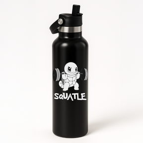 Thermo Edelstahl Sportflasche – 750 ml | Doppelwandig & mit Klapp-Strohhalm