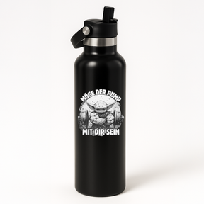 Thermo Edelstahl Sportflasche – 750 ml | Doppelwandig & mit Klapp-Strohhalm