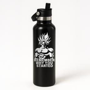 Thermo Edelstahl Sportflasche – 750 ml | Doppelwandig & mit Klapp-Strohhalm