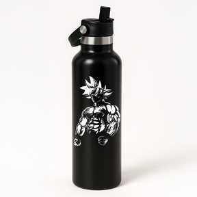 Thermo Edelstahl Sportflasche – 750 ml | Doppelwandig & mit Klapp-Strohhalm