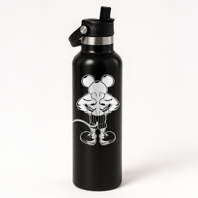 Thermo Edelstahl Sportflasche – 750 ml | Doppelwandig & mit Klapp-Strohhalm