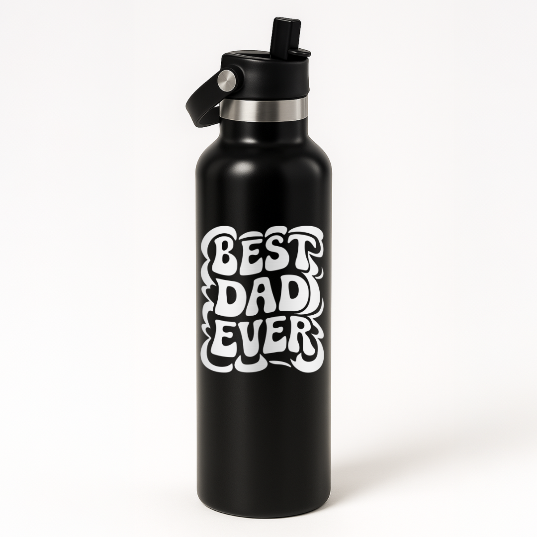 Thermo Edelstahl Sportflasche – 750 ml | Doppelwandig & mit Klapp-Strohhalm