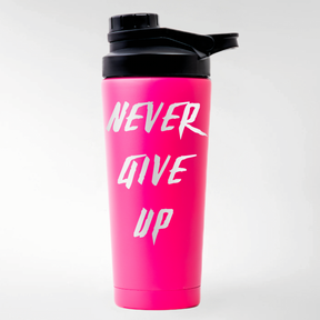 NEVER GIVE UP - EDELSTAHL SHAKER