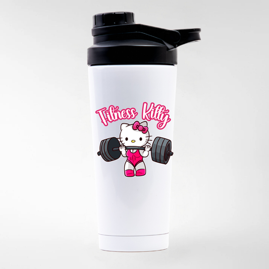 FITNESS KITTY - STAINLESS STEEL SHAKER