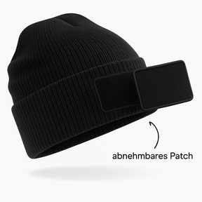 Beanie mit abnehmbarem Patch - kompatibel mit personalisierbarem LUKO GYM Patch mit Klett