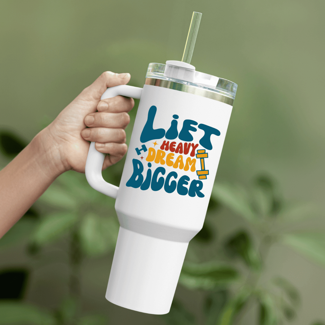 LIFT HEAVY, DREAM BIGGER - THERMO CUP